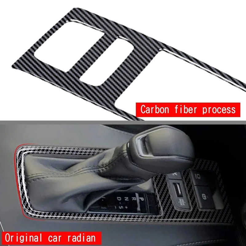 New-RHD Carbon Fiber Car Center Console Gear Shift Panel Cover Trim Frame For Toyota Harrier Venza 2020 2021