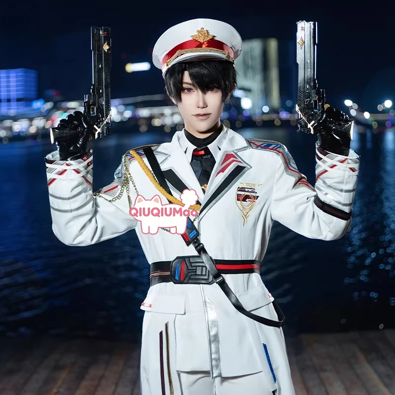 Hot Game Love and Deepspace Cosplay Costume Anime Caleb Role Playing Farspace Colonel Uniform White Outfit for Men Comic Con