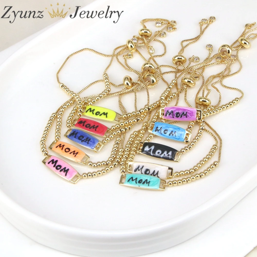 

10PCS, Fashion MAMA Bracelet Bead Chain Charm Bracelets For Women MOM Mother's Day Gift Bracelet