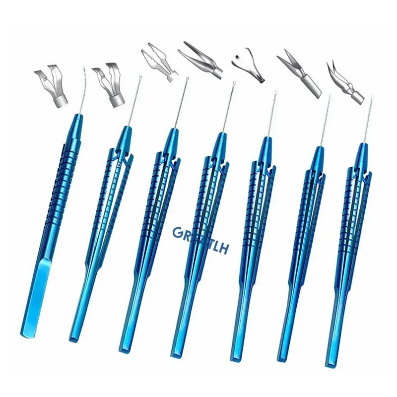 1pcs Titanium Alloy 25G Retinal Capsulorhexis Forceps Straight Serrated Forceps Ophthalmic Instruments