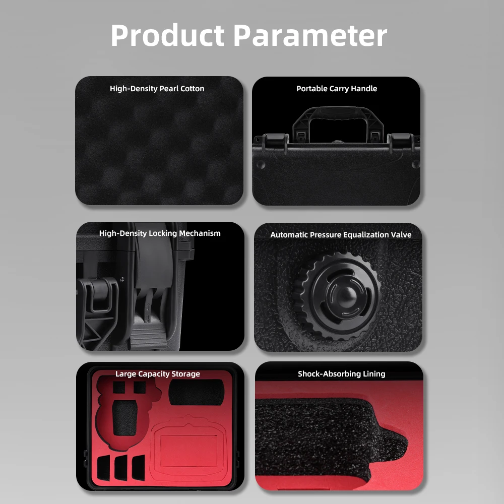 BRDRC valise pour Drone à rabat DJI, sac de rangement à coque rigide de grande capacité, boîte de sécurité antidéflagrante, accessoires rabattables