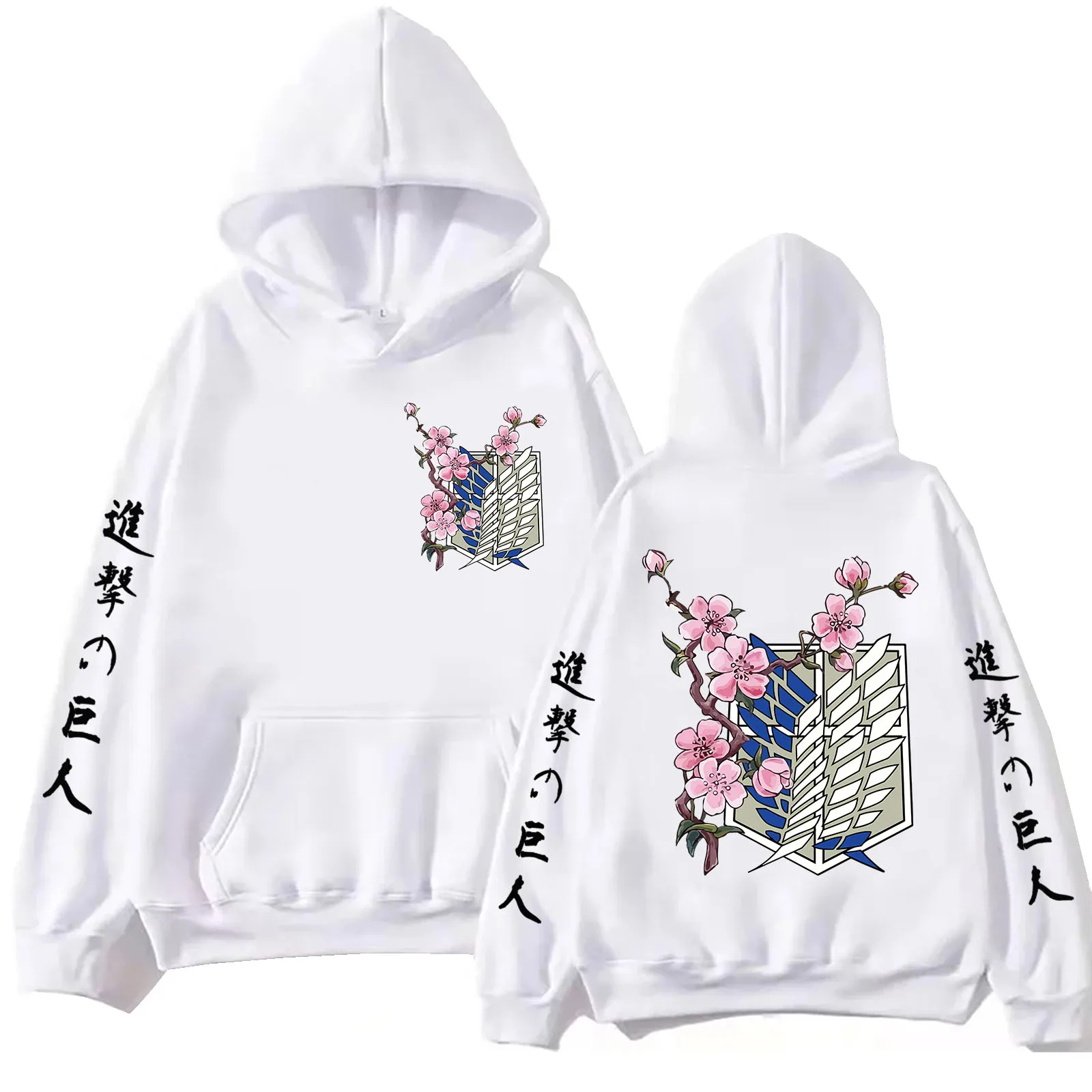 Anime Attack on Titan Hoodie Harajuku Hip Hop Pullover Tops Fans Gift