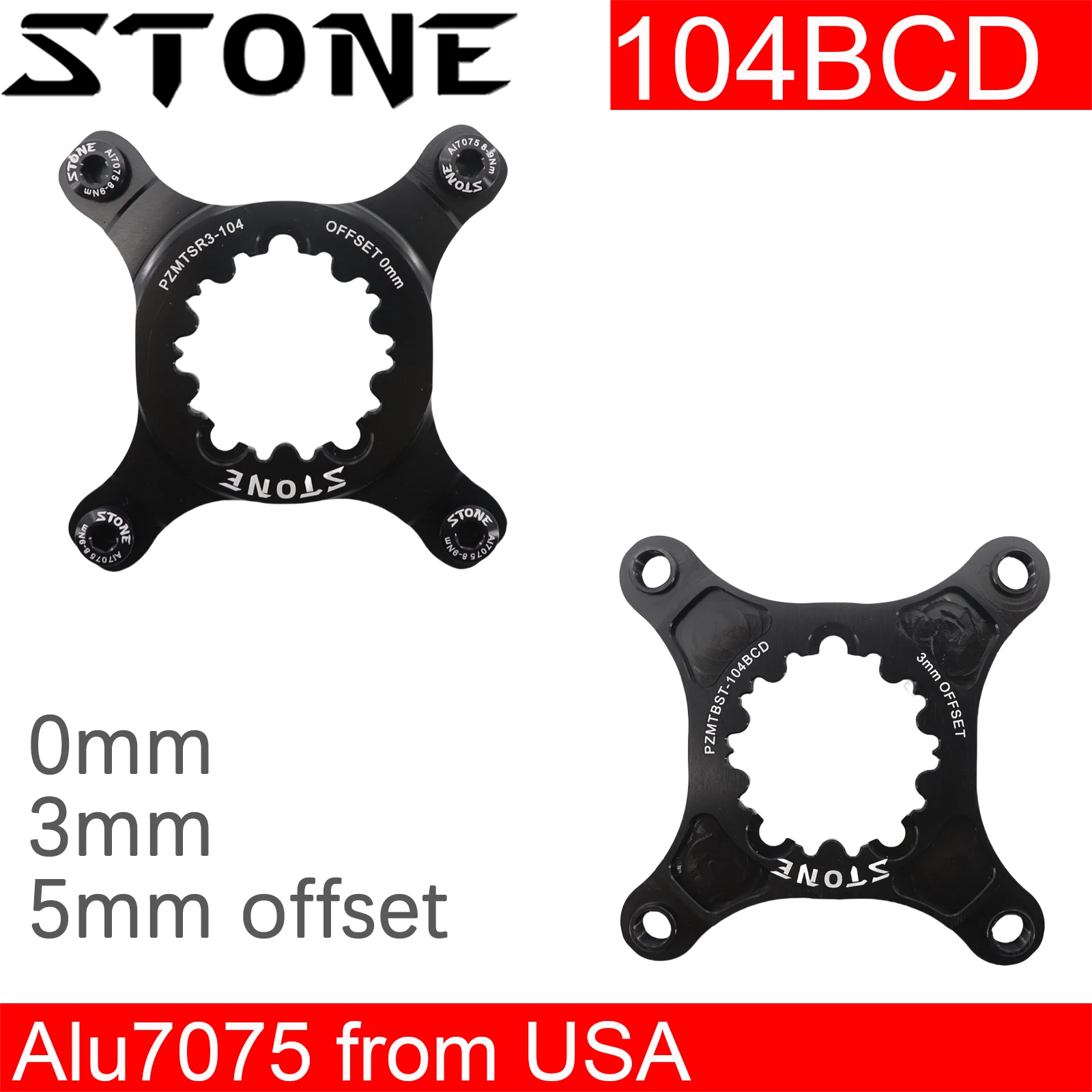 STONE bike chainring spider adapter 104bcd convert 3 pins direct mount for SRAM DUB BB30 BOOST 148mm X9 XX1 X0 X01 1x Speed