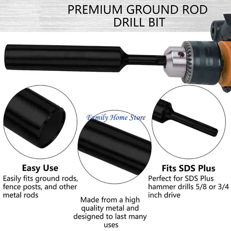 

P0uf Ground Bits Bits для Hammers Drills 5/8 "3/4" заземляющий стержень.