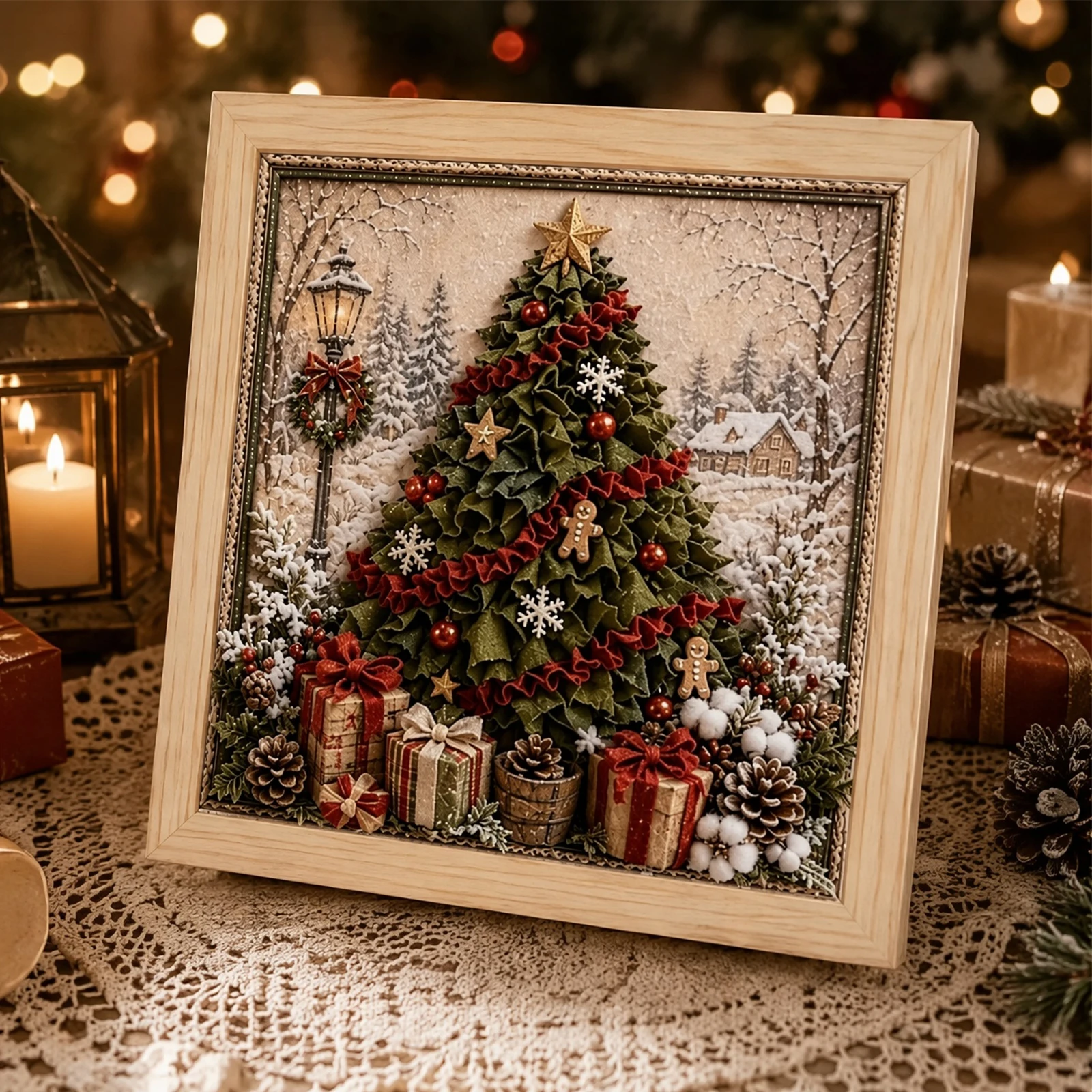 Wanddecoratie voor de feestdag - Embroidery Xmas Ornaments recensie en prijs