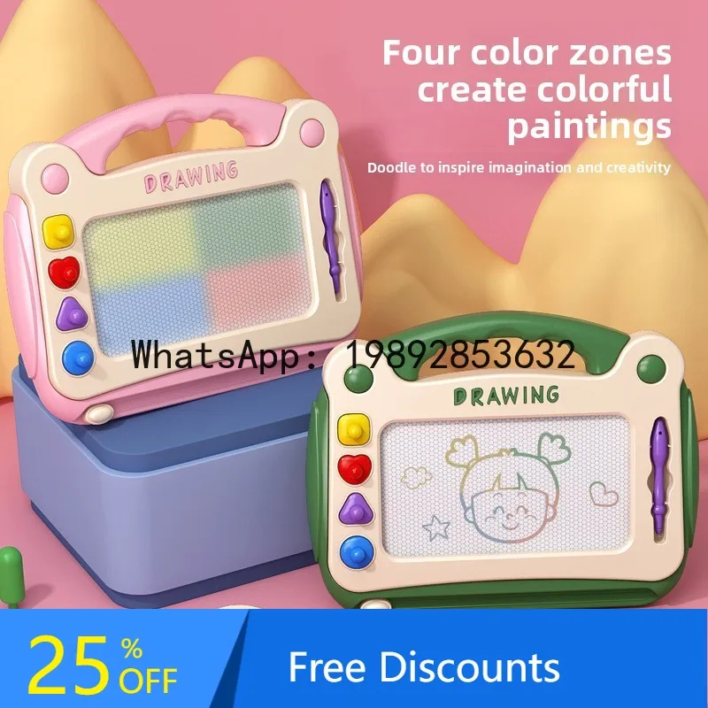 Grand planche à dessin pour enfants, tableau d'écriture magnétique coloré, jouet pour enfants en bas âge, garçons et filles, planche à gribouiller pour bébés