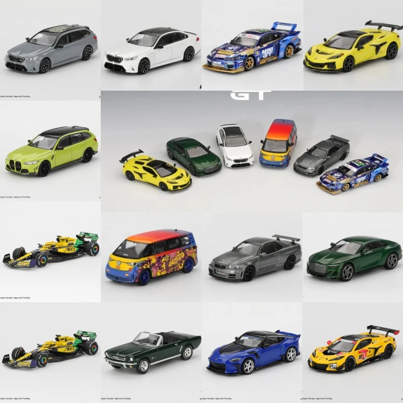 [البيع المسبق] سيارة MINI GT 1:64 M5 Alpine Touring LB-Super S15 ZR1 IDBuzz R34 MCL38 Mustang VeilSide FFZ400 Z06 GT3 موديل Diecast
