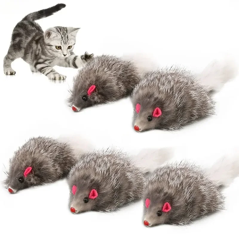 Plush mouse cat toy Soft Long-haired Tail Mice Mouse For Cats Funny Kitten Toy Pet Cats Training Game Cat Supplies