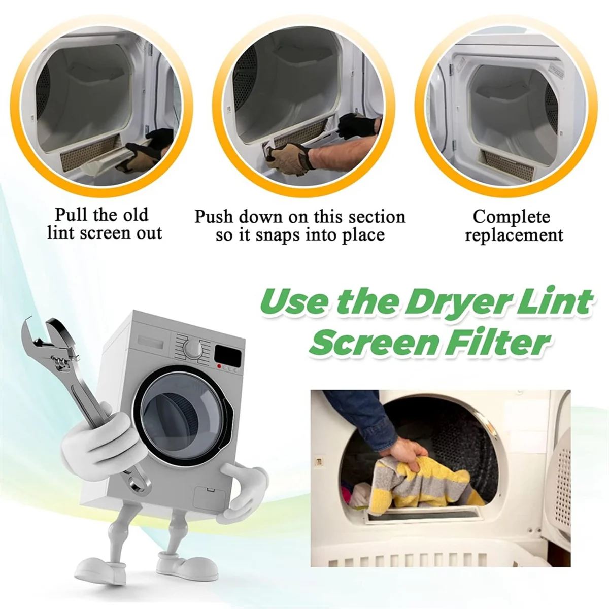 WE18X25100 WE18M19 مجفف الوبر مرشح الشاشة شبكة الشاشة لمجففات GE يستبدل WE18M30 WE18M28 AP 6037511   PS 11767017