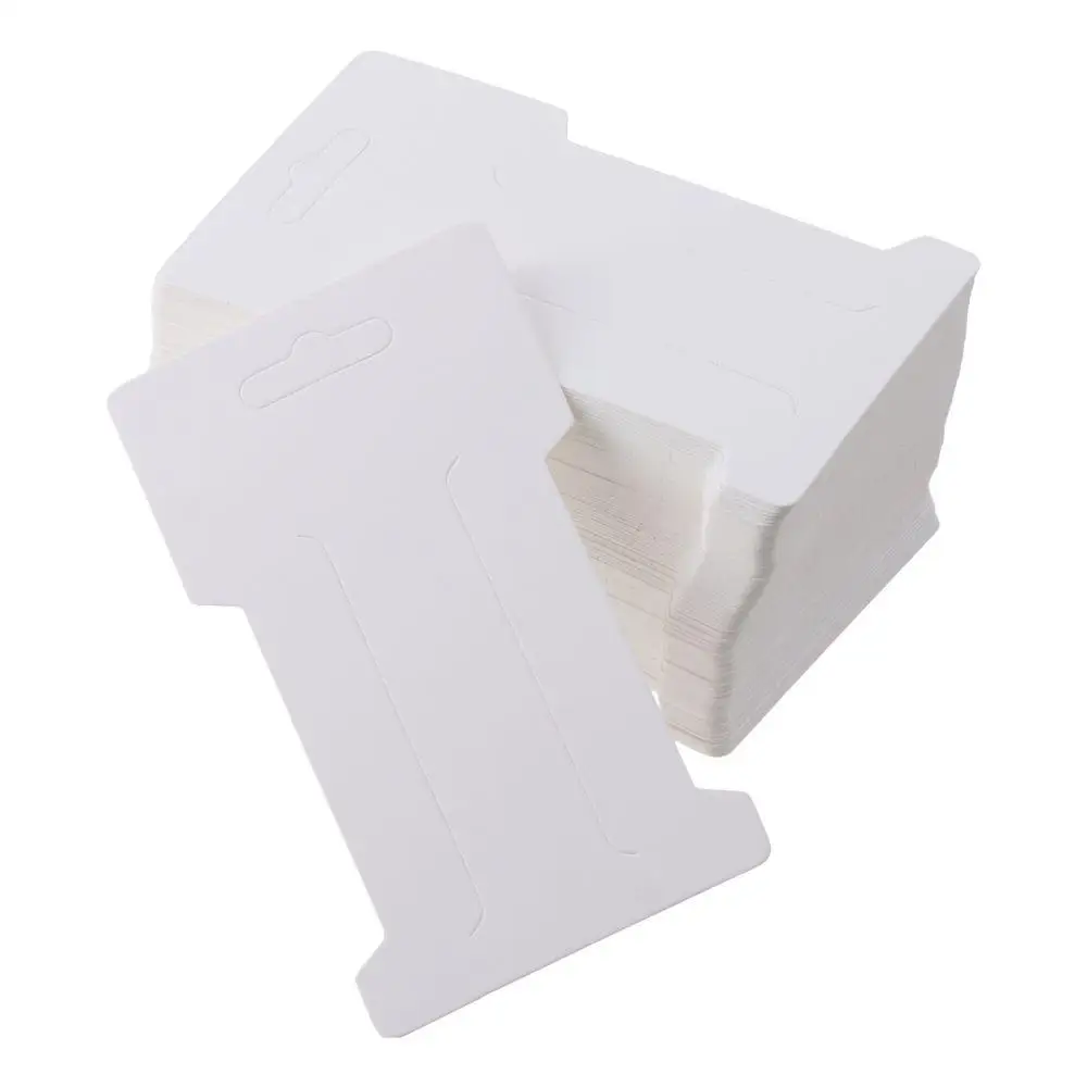 Jewelry Display Paper Hair Clip Bow Display Cards Brown White Hair Bow Clip Holder Cards Hair Accessories Display Holder Cards