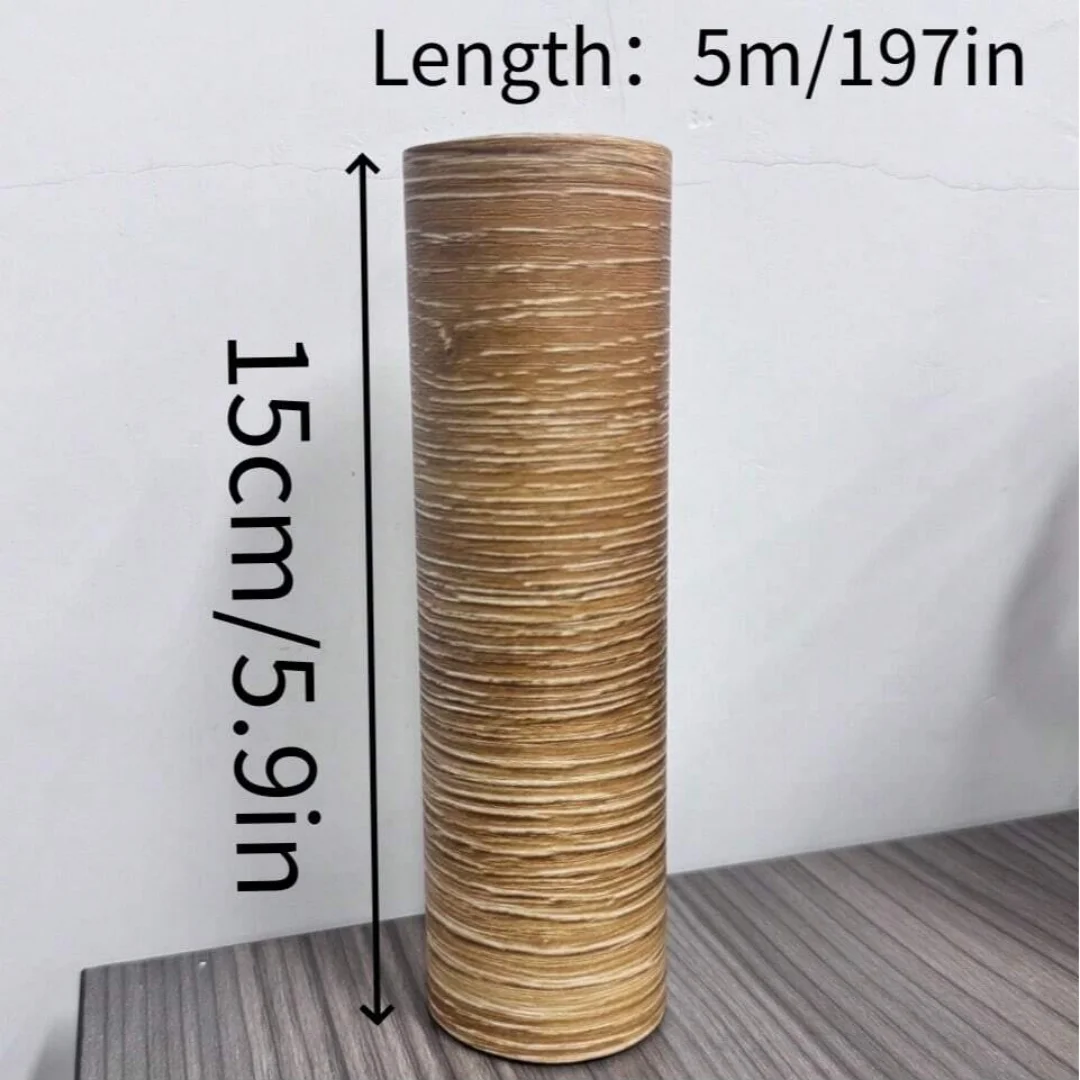 1 قطعة 5 متر x 15 سنتيمتر واقعية الخشب الحبوب إصلاح لاصق شريط لاصق الطابق الأثاث تجديد التفاف خط ملصق ديكور المنزل