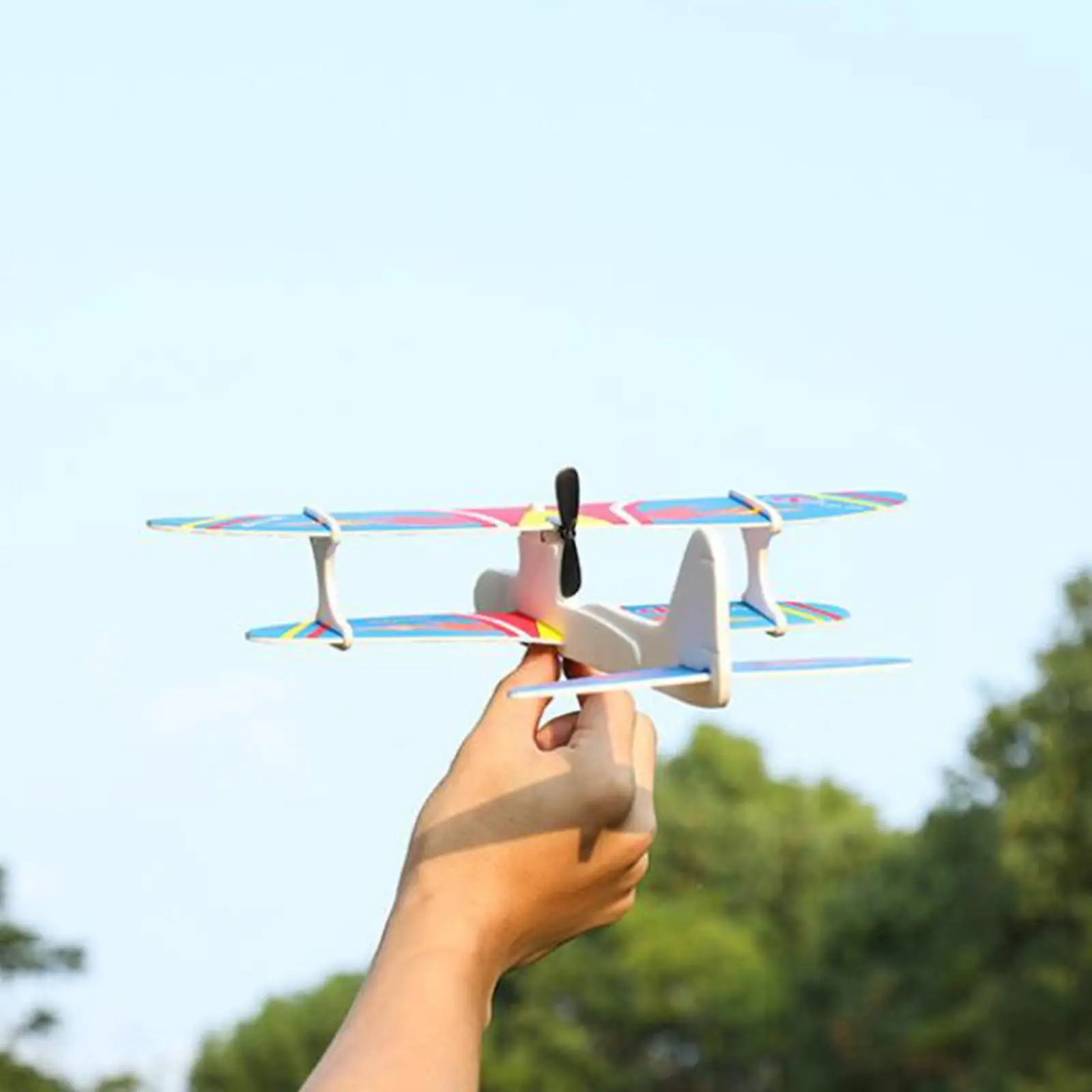 Durable EPP Foam Plane Toy Electric Gliding Aircraft Hand Throw for Family Yard