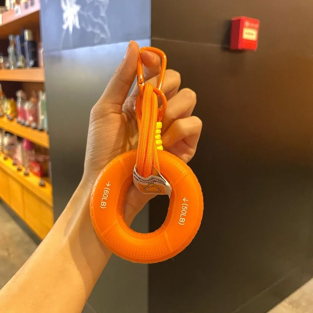 Portable Silicone Hand Trainer Keychain 6 Colors Available Multi-colors Finger Gripper Ring Keyring Durable Lightweight