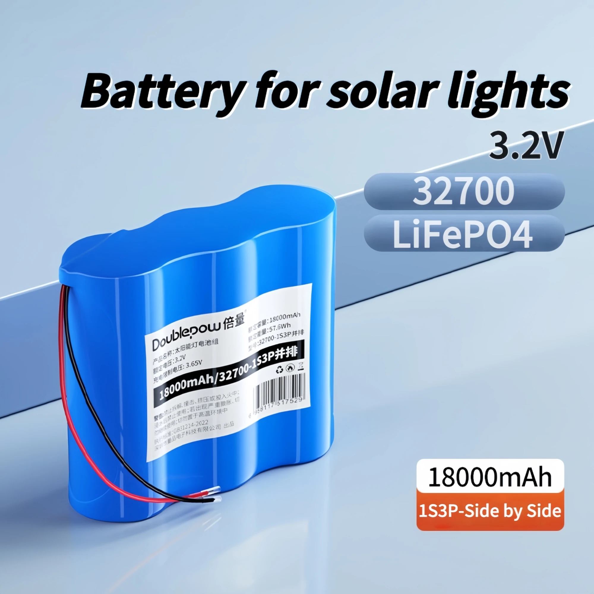 

1 шт. 32700 LiFePO4 аккумулятор 1S3P 3,2 В 18000 мАч с проводами для солнечного уличного фонаря электрический вилочный погрузчик мощный фонарик