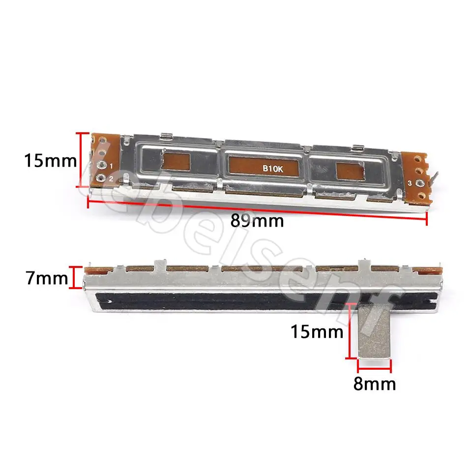 5pcs 88mm SC609G B10K Mixer Slide Potentiometer Fader / B103 Potentiometer Handle Length 8mm