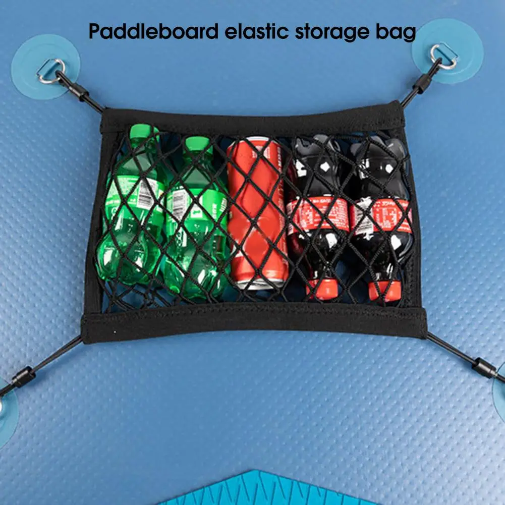 Kayak surf Mesh Bag 4 D Ring Buckles Stand Up Paddle Board Deck Bag Deck Pouch Car Back Rear Trunk Storage Net Auto Organizer