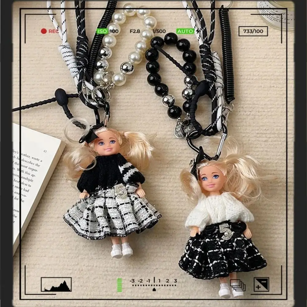 أزياء مزدوجة ذيل حصان المفاتيح الحلو Ins حقيبة قلادة لطيف فستان عبق دمية