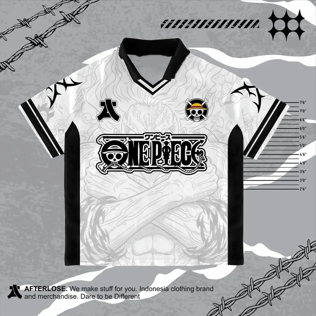 

Футболка оверсайз Bandai Anime One Piece Monkey D. Luffy Gear 5 (2026) для детей и взрослых, в стиле Y2K, для повседневной носки и тренировок