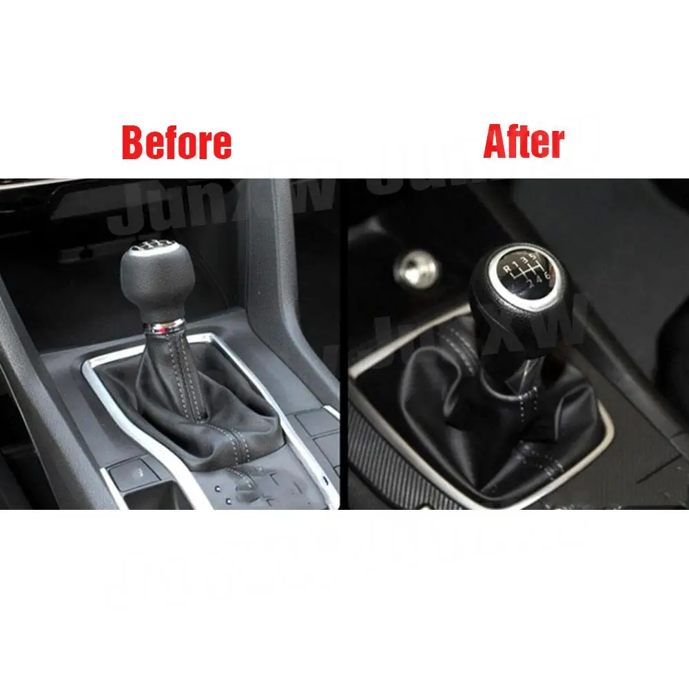 for BMW G01 X3 Car Gear Shift Collars PU Leather Gear Stick Shift Shifter Knob Cover Boot Gaiter MT/AT Dust Cover Universal Kits