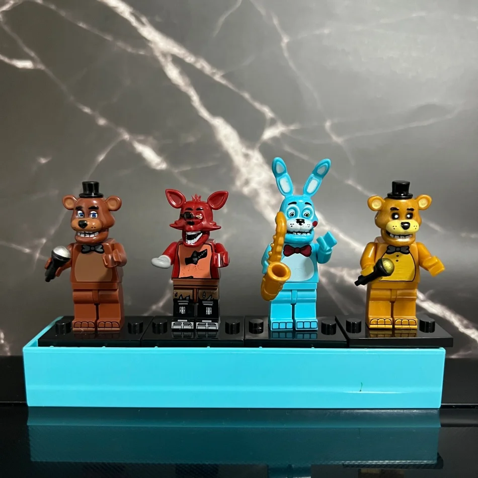 6 Stück NEUE FNAF Nacht im Freddys Spiel-Figuren Mini Five Nights at Freddy's Bausteine Skelett-Thriller Spielzeug Geschenk – Detail 7
