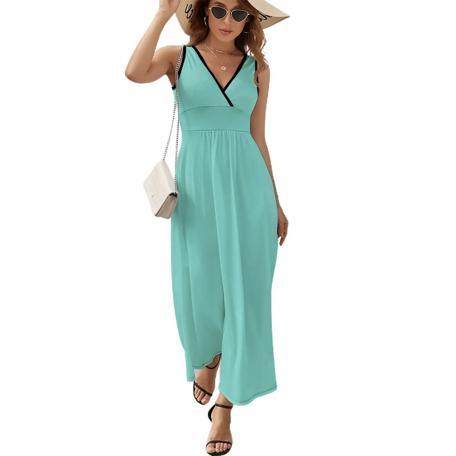 

Stay Positive Sleeveless Dress Women's summer skirt summer dress elegant chic wedding evening dresses