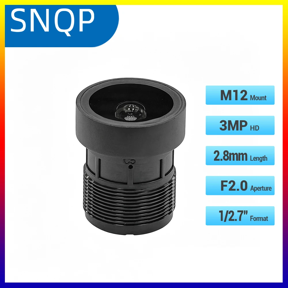 SNQP M12 2.8mm Fixed IRIS Lens Replacement for Security Surveillance CCTV Camera