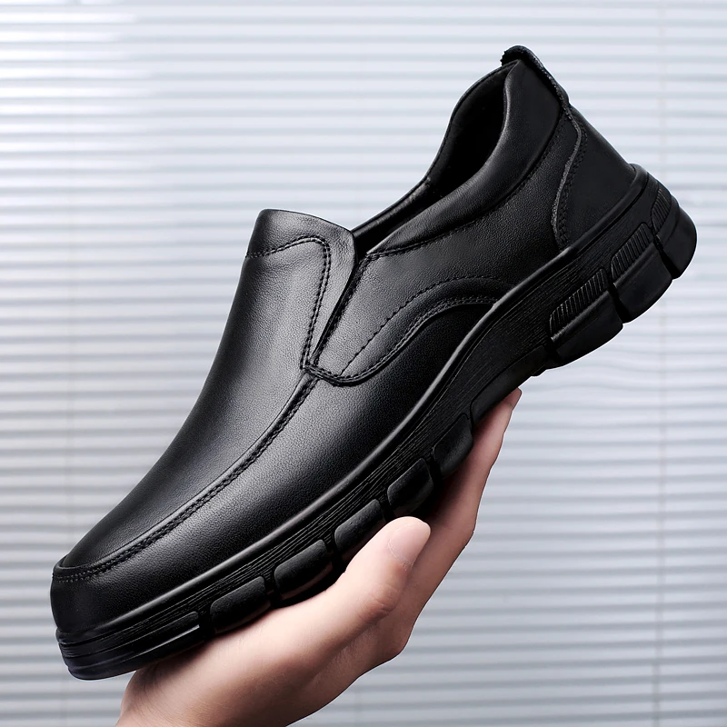 

Genuine Leather Shoes Men Soft Leather Men Casual Shoes 2023 New Male Footwear Black Brown Business Formal Shoes