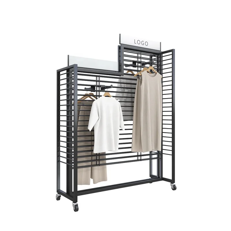 custom.Oem odm factory certificated retail clothing shop fittings iron moveable clothes display stand for shop