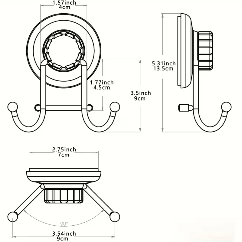 Suction cup hook towel rack wall hook toilet paper hanger for hanging kitchen and bathroom supplies easy to install view 4