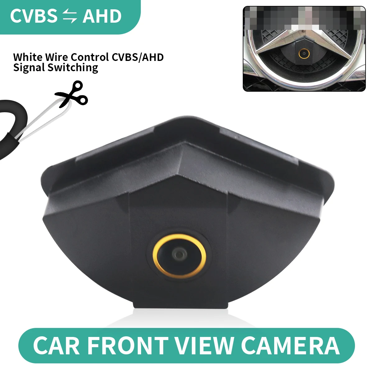 AHD Vehicle Front View Camera For Mercedes Benz Vito Viano A B C E GL SLK GLK SL ML GLA GLC GLE Class Car Front Logo Camera