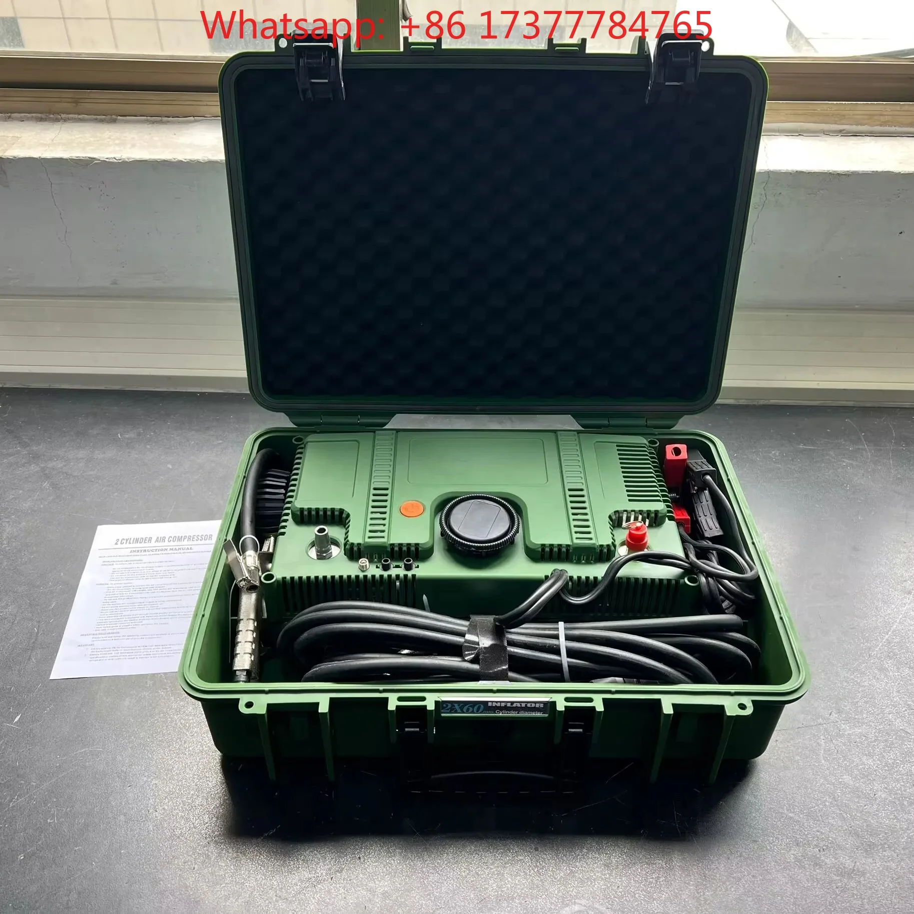 70L/min  Double Cylinders 200PSI Tire Inflator Heavy  Air Compressor for Car Truck SUV ATV and Bus