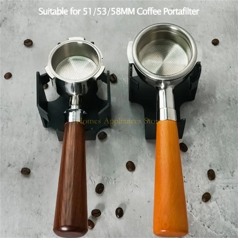 D0AB便利なコーヒーポータフィルタースタンドコーヒーポータフィルターコーヒータンパーステーションステンレススチールコーヒーポータフィルターホルダー