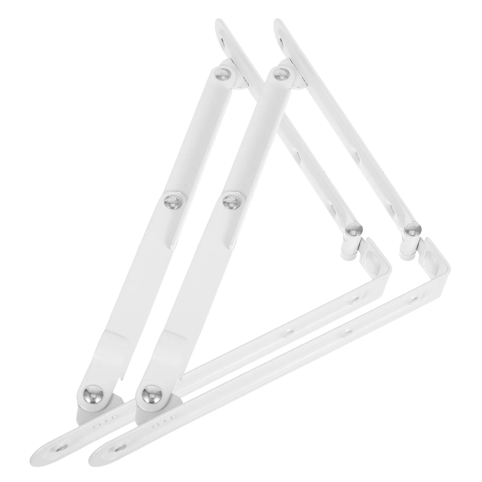 

2pcs Foldable Brackets Diy Wall Shelf Durable Iron Triangle Support Wall Mount Living Room Garden Garage Hardware