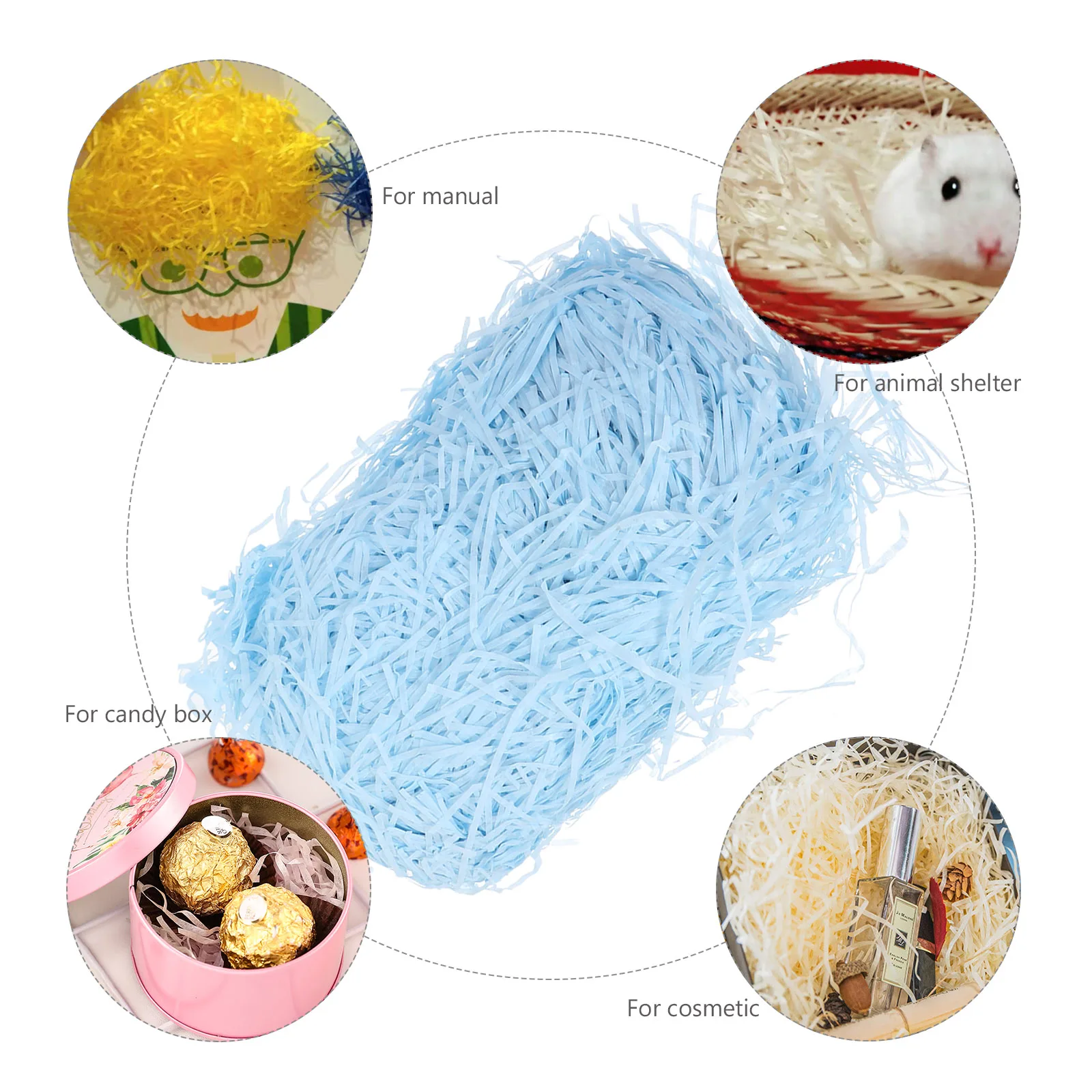 

100g Shredded Paper Filling 12# Sky Blue Perfect for Gift Box Wedding Party Supplies Box Fillings Packaging Accessories