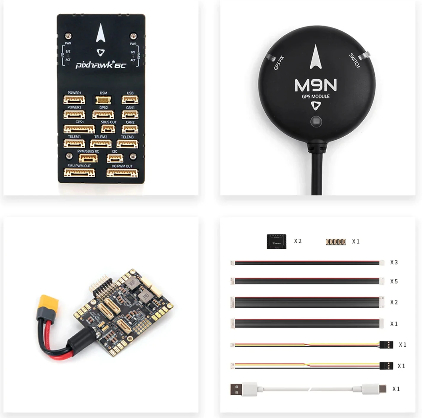 Holybro Pixhawk 6C Flight Control Four Axis Multi Axis Fixed Wing PX4 PIX4 Pixhawk4 Upgraded Open Source,M10/M9N GPS thumbnail 4