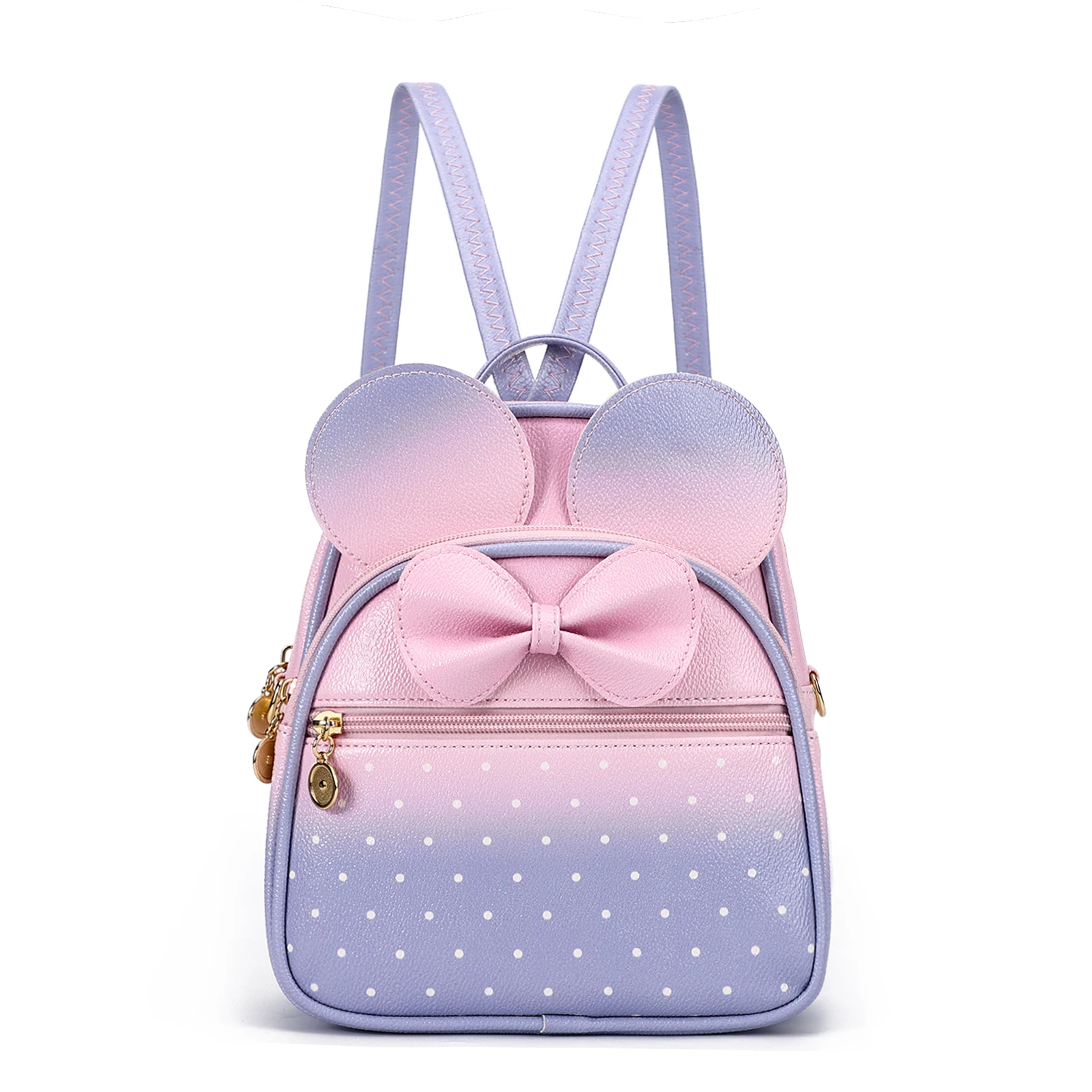 Bowknot Polka Dot Mini Backpack for Girls Shoulder Bag Small Daypack Backpack Cute Children's School Bag