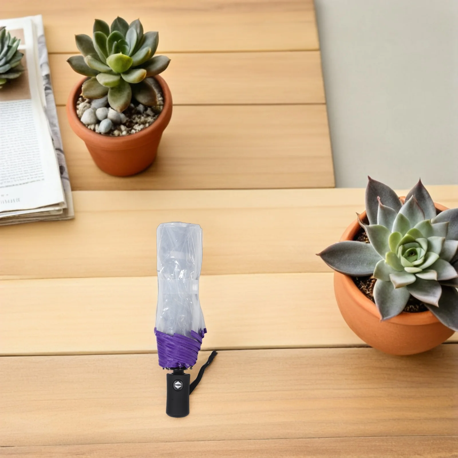 

Transparent Folding Umbrella Parasol See-through Umbrellas Rainproof Plastic Automatic Foldable Lovers