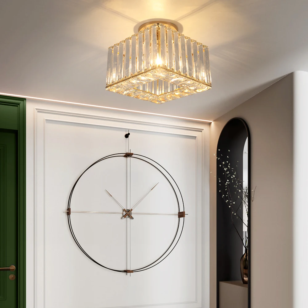 Led Pendant Light Modern Crystal Chandelier Kitchen Island Ceiling Lamp Dining Table Lustre Aisle Home Decor Corridor Fixture