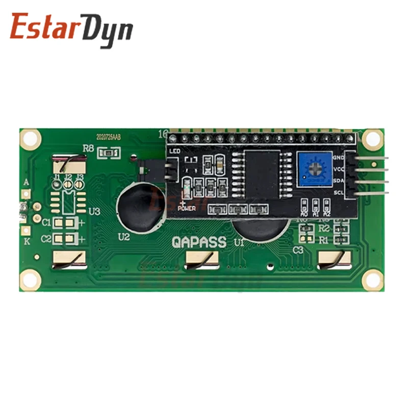 EstarDyn 1602 IIC LCD Module Blue/Yellow Green Screen 16x2 Character PCF8574 IIC I2C Interface 5V for With IIC Support