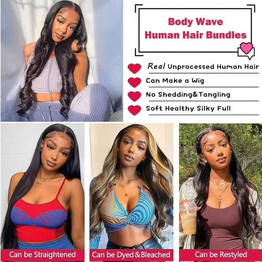 New Styles For Spring And Summer Wedding Festival Wholesale Indian Body Wave Human Hair Bundles With Lace Closure Frontal 20 22 24+18 Inch Real Virgin Remy Hair Weave Natural Color Hair Extensions Cuticle Aligned Remy Hair Weft Weave For Black Women view 8