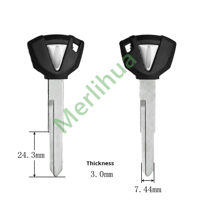 Llave de motocicleta Kawasaki, adecuada para: embrión de llave de motocicleta Kawasaki Ninja NINJA400 600 Z400 Z800 Z900 Z1000 (puede instalar chips)