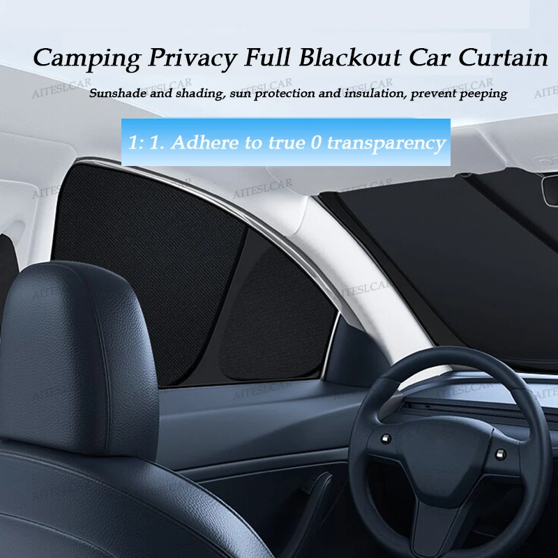Car Sun Shade for Tesla Model  Y LAUNCH 2024 2025 Windshield Sunshade Cover Protector Front Side Window Privacy Blind Shading
