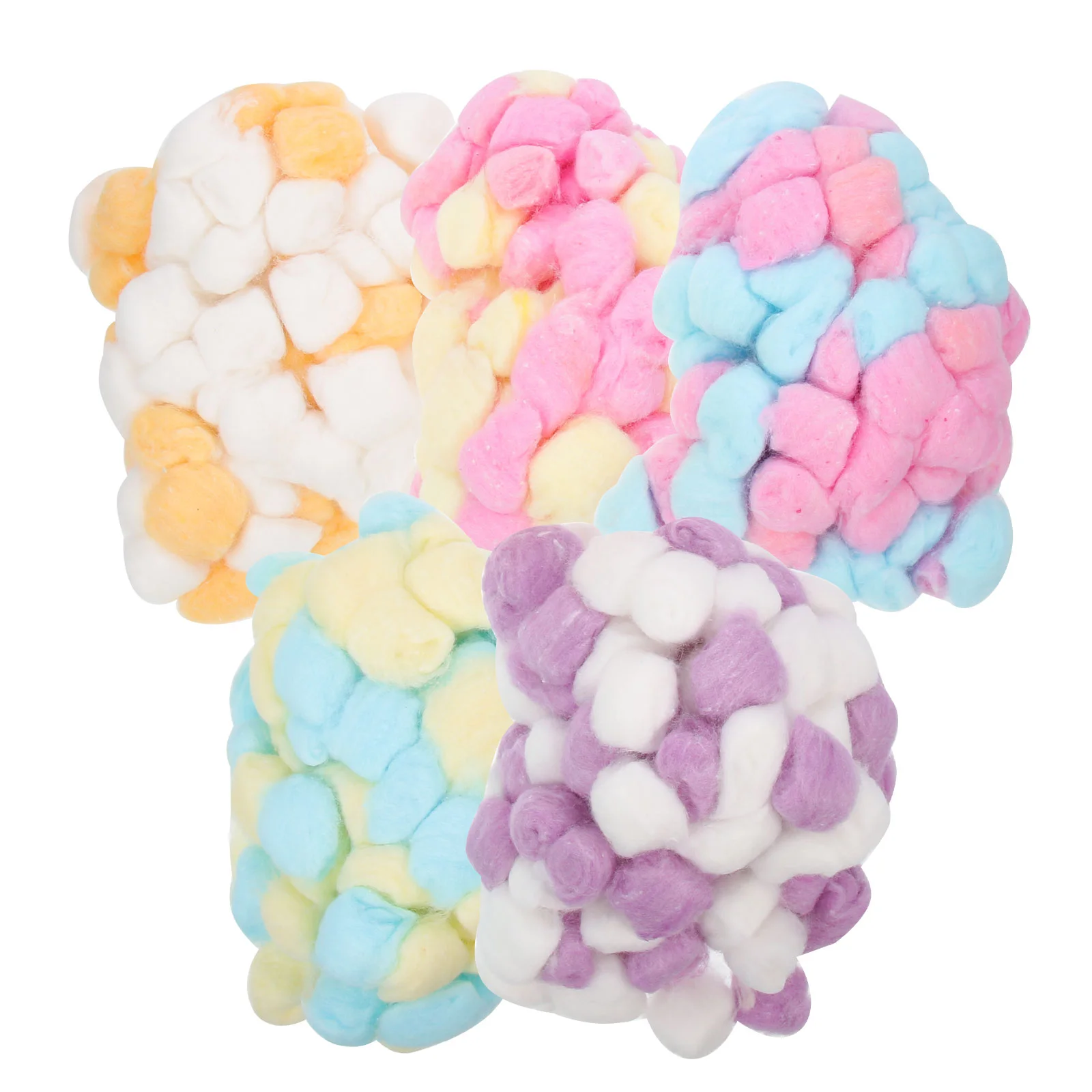 

500 Pcs Cotton Colored Pompoms Felt Tiny for Crafts Puff Absorbent Colorful Christmas