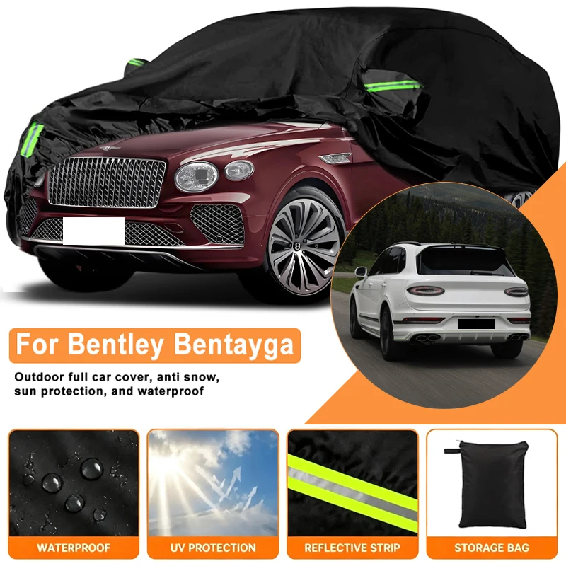 Waterproof Car Cover For Bentley Bentayga W12 V8 PHEV Outdoor Full Car Cover Wind Sun UV Dust Rain Snow All Weather Protection