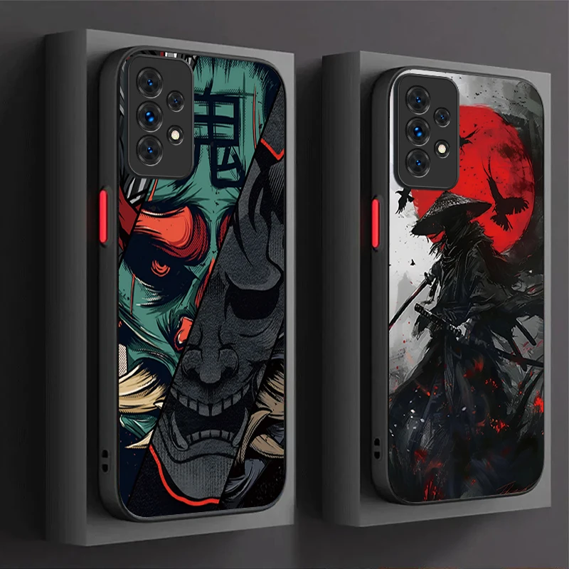PC Case for Samsung Galaxy A16 A26 A36 A56 A05 A05S A15 A25 A35 A55 A14 A34 A54 A13 A33 A53 A22 A32 A52 A52S Samurai Ghost Mask