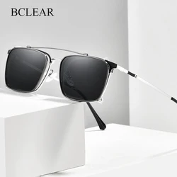 BCLEAR Fashion Polarized Sunglasses Men Women Magnetic Clip On Glasses Alloy Optical Prescription Eyeglass Frames Clip Sun Lens