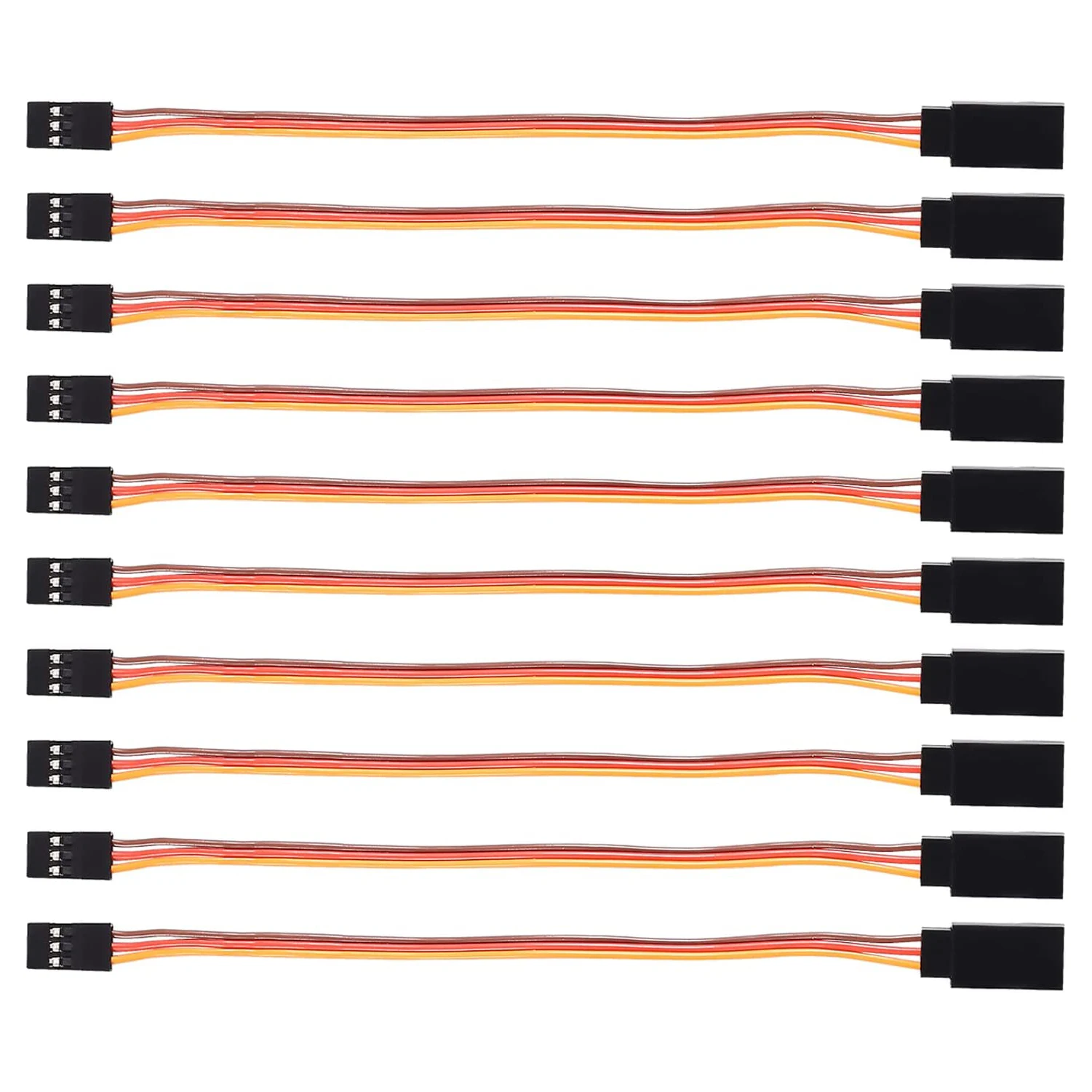 10pcs 3-Pin JR Servo Extension Cable 1 JR Male to 2 Female JR Y Harness Servo Cable for RC Cars Trucks Airplanes Servo Receiver