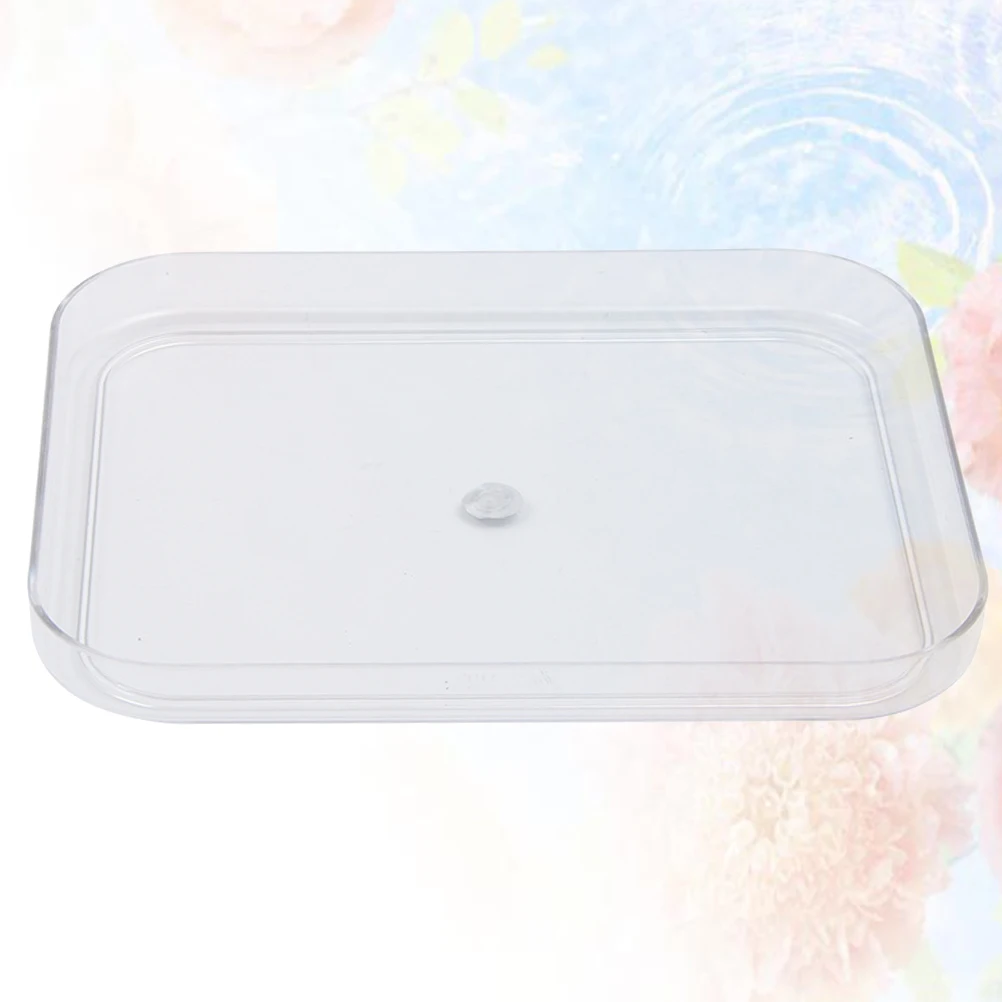 

1pc Rectangular Tray Thick Transparent Acrylic Large Capacity Storage Tray For Keys Wallets Snack Fruit Bowl Tableware Set