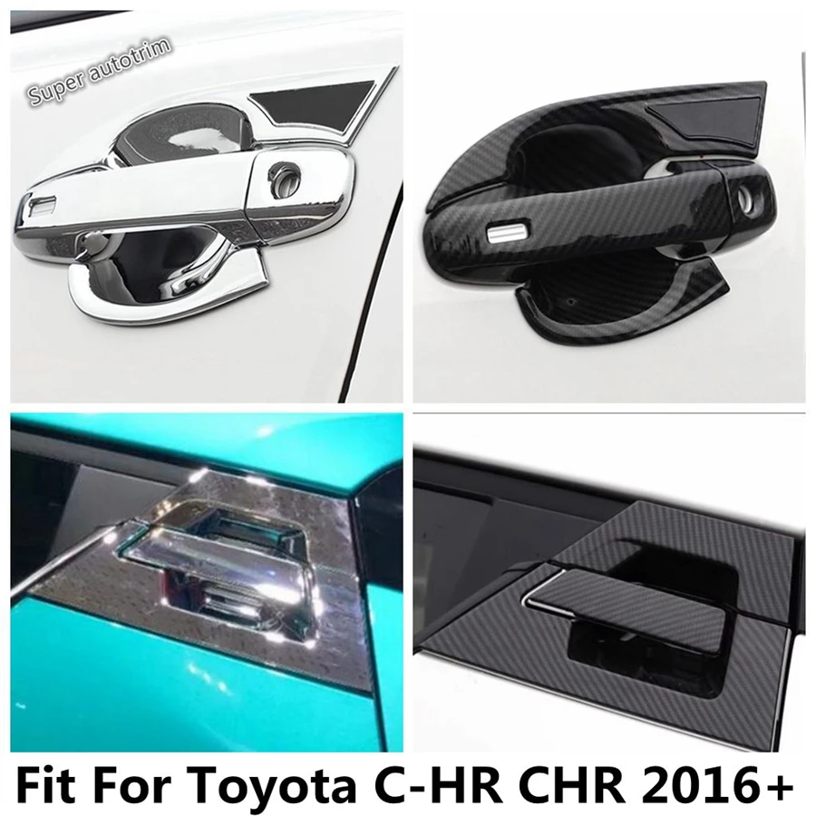 

Car Door Handle Bowl Catch Protection Decoration Cover Trim For Toyota C-HR CHR 2016 - 2021 Carbon Fiber Accessories Exterior