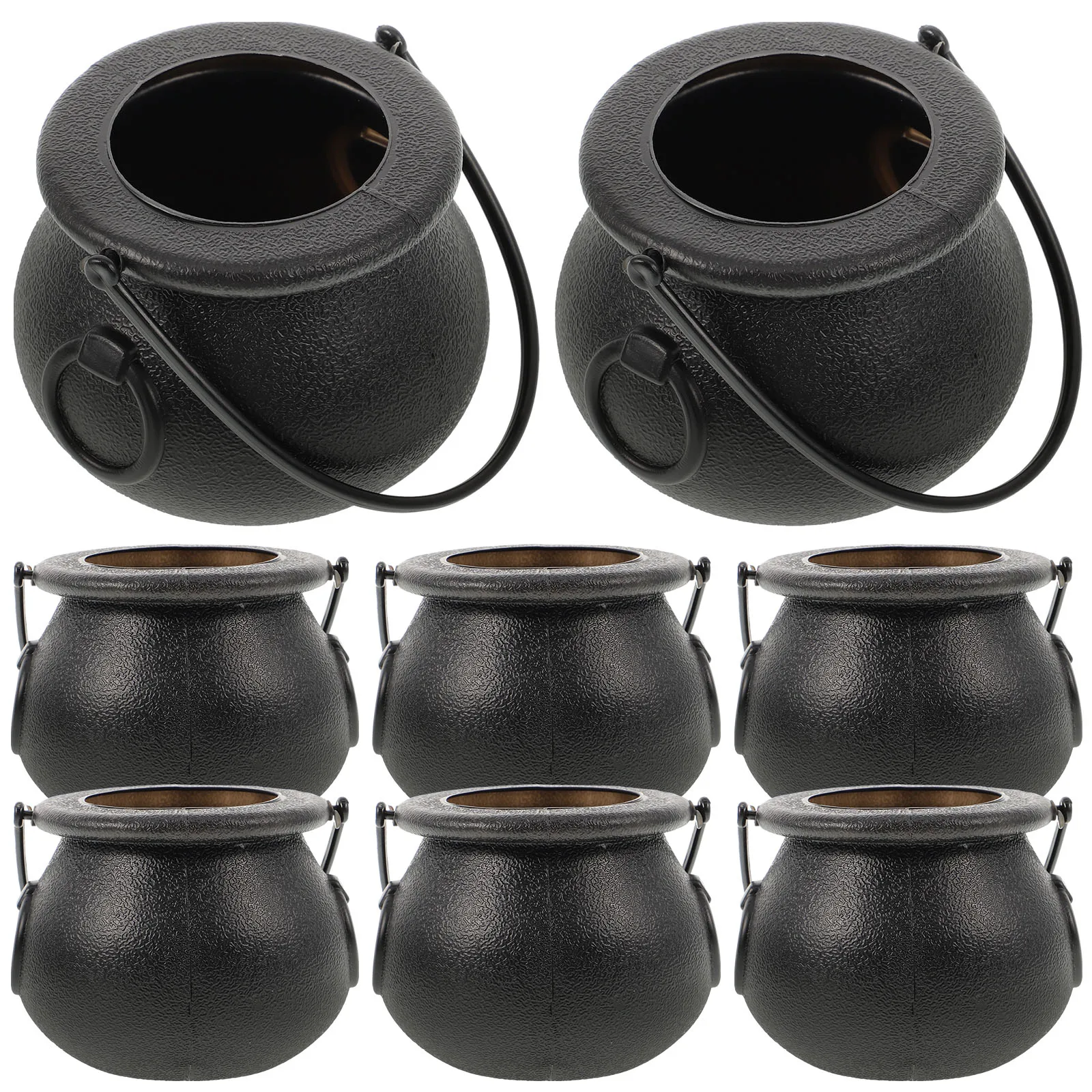 

8 Pcs Witch Jar Cauldrons Candy Bucket Witches Handles Halloween Small Hanging Inflatable